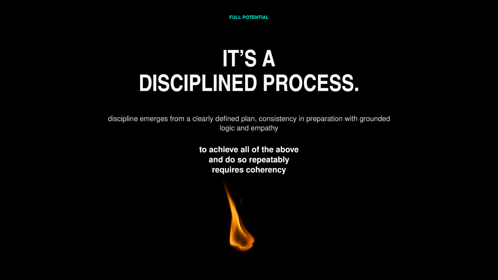 Disciplined process.